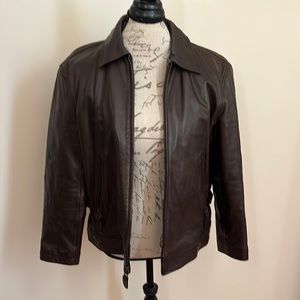 DKNY Brown Leather Jacket